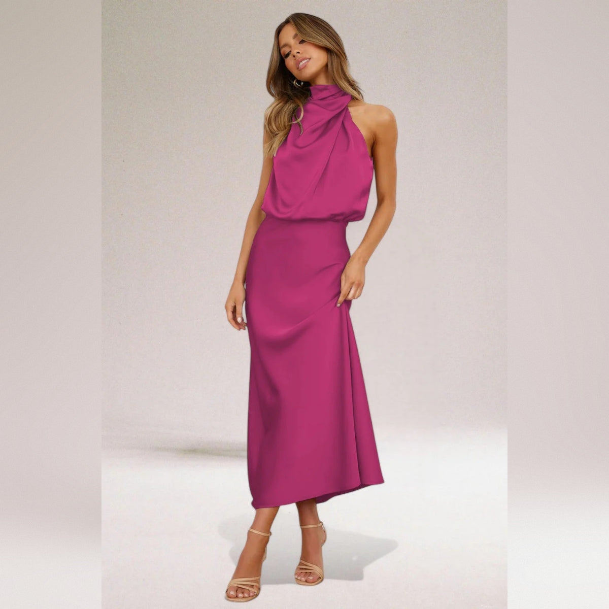 Kalena - Vestido con cuello herlter
