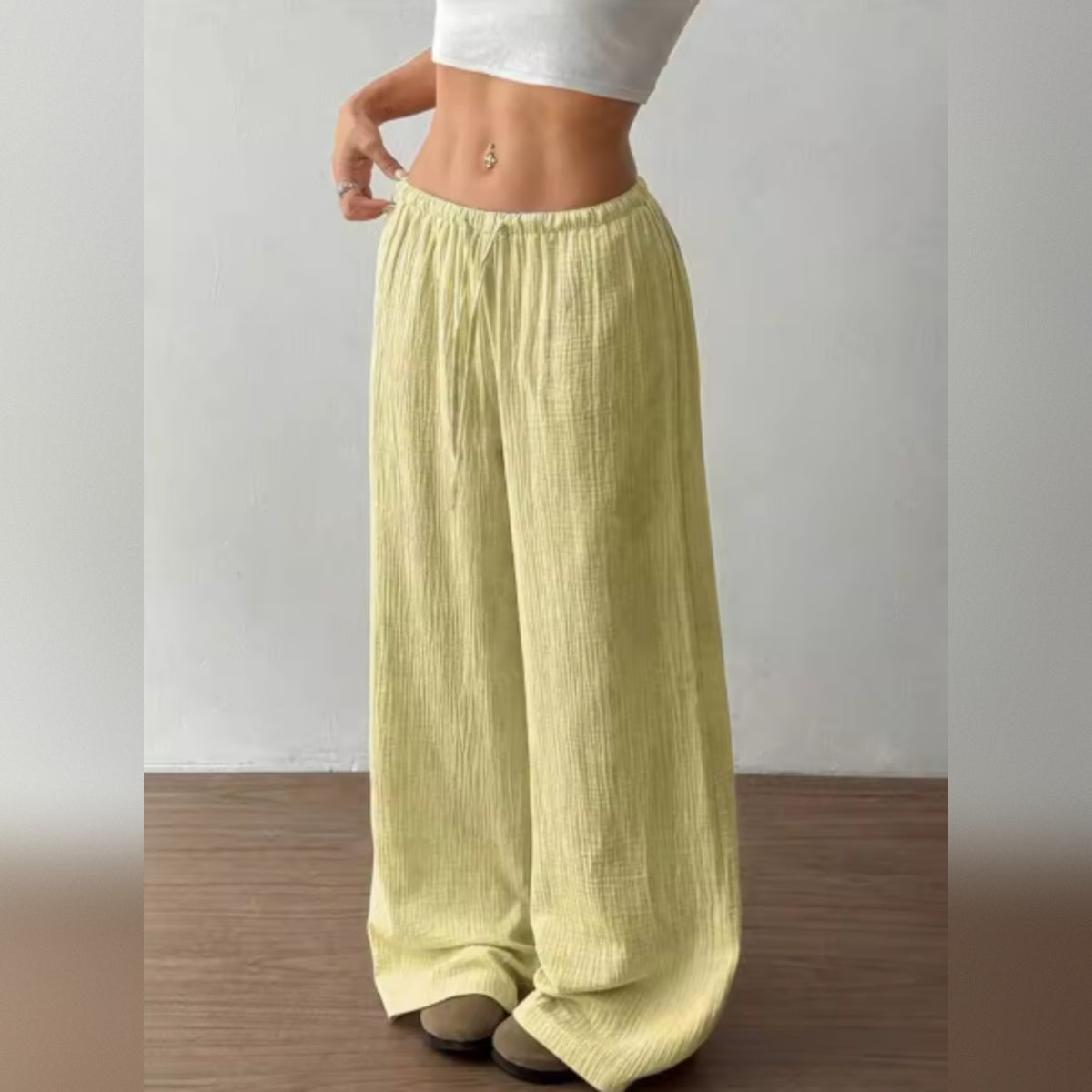 Nerea - Pantalón de cintura alta