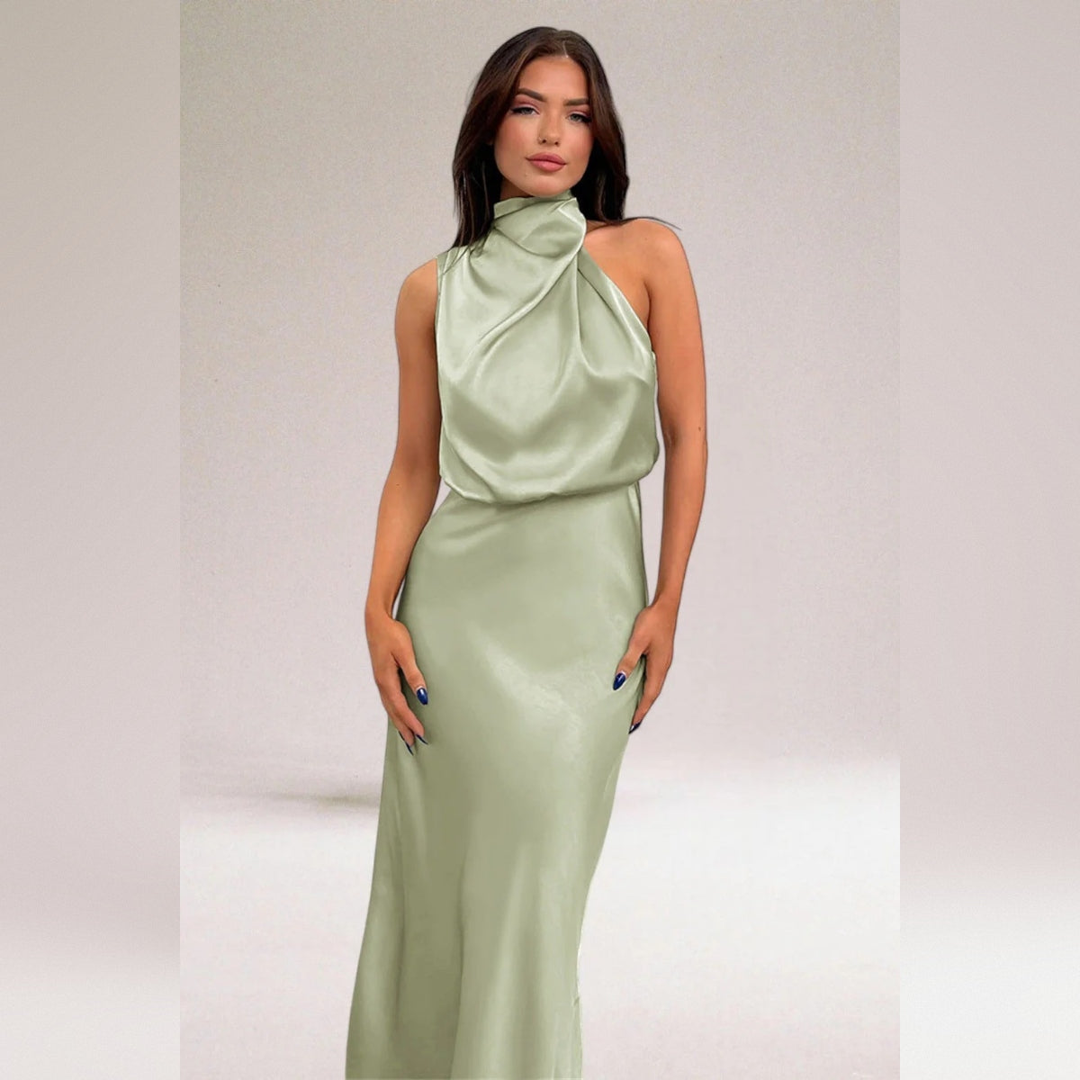 Kalena - Vestido con cuello herlter