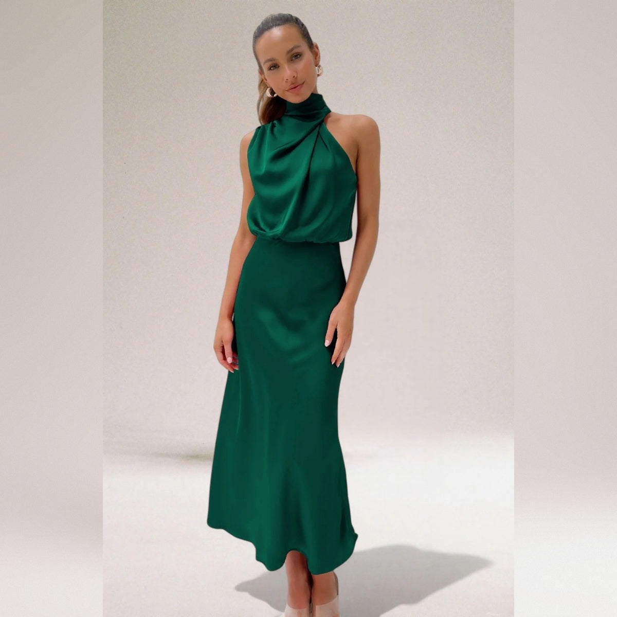 Kalena - Vestido con cuello herlter