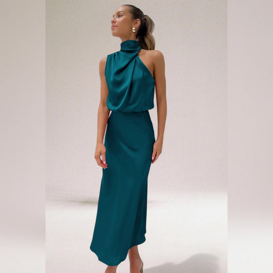 Kalena - Vestido con cuello herlter