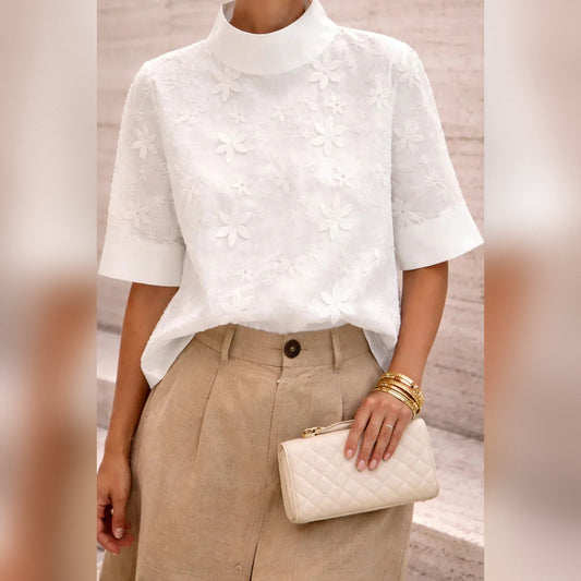 Valeria - Blusa de cuello alto