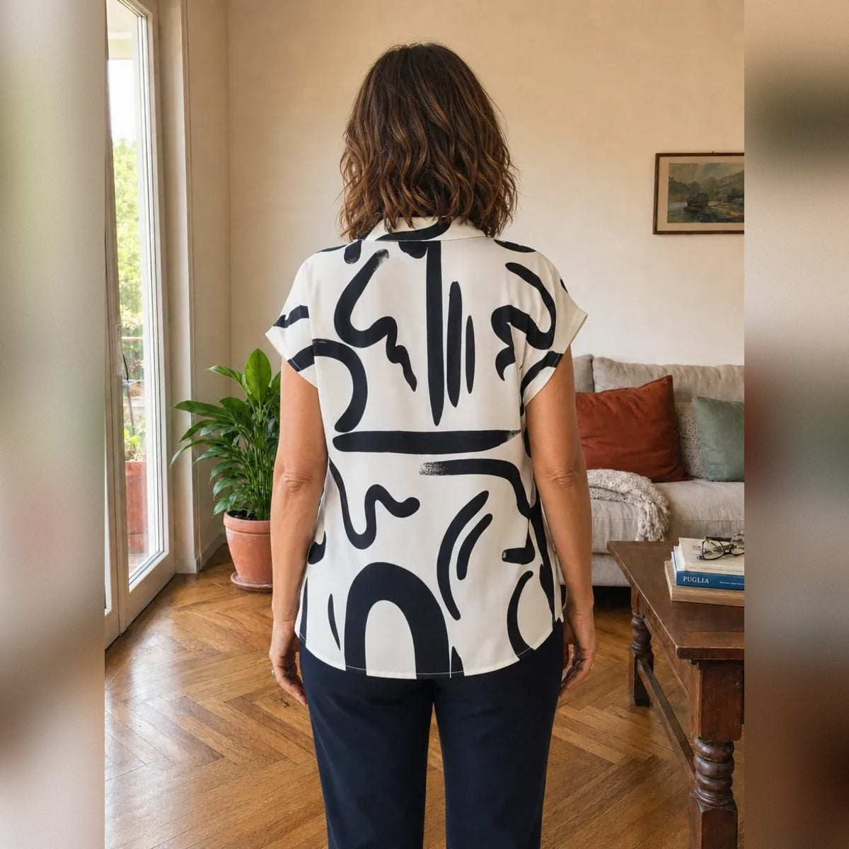 Amanda - Blusa estampada fluida