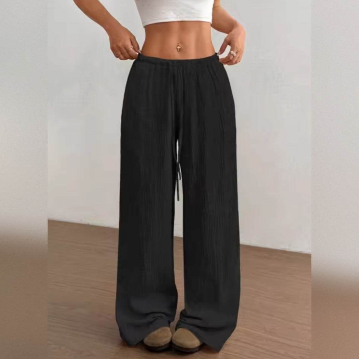 Nerea - Pantalón de cintura alta