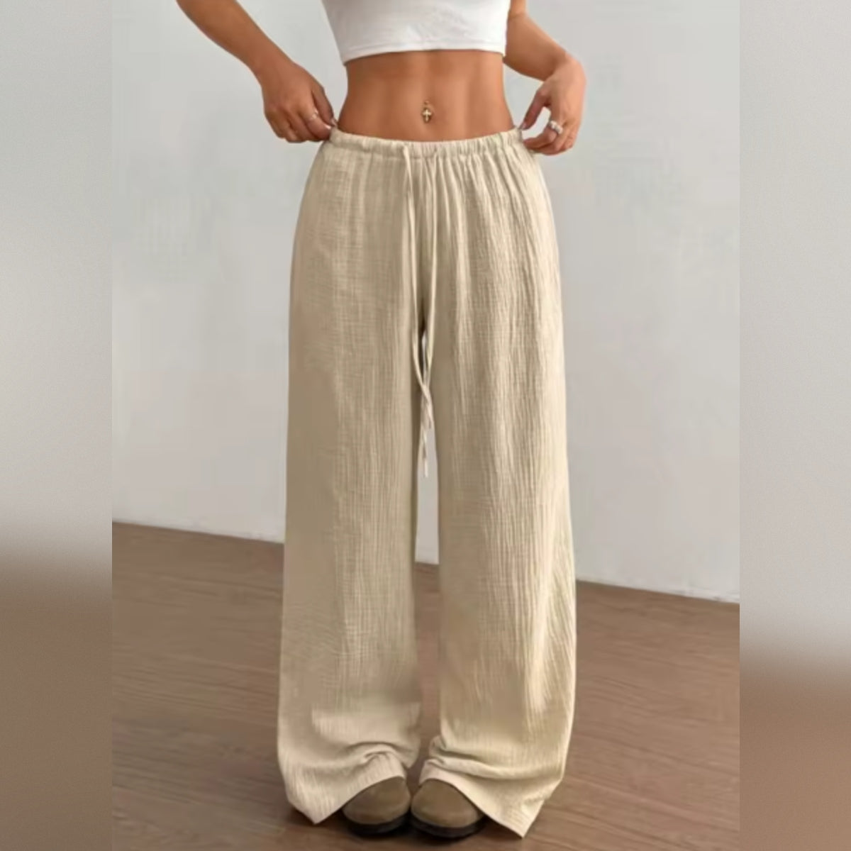Nerea - Pantalón de cintura alta