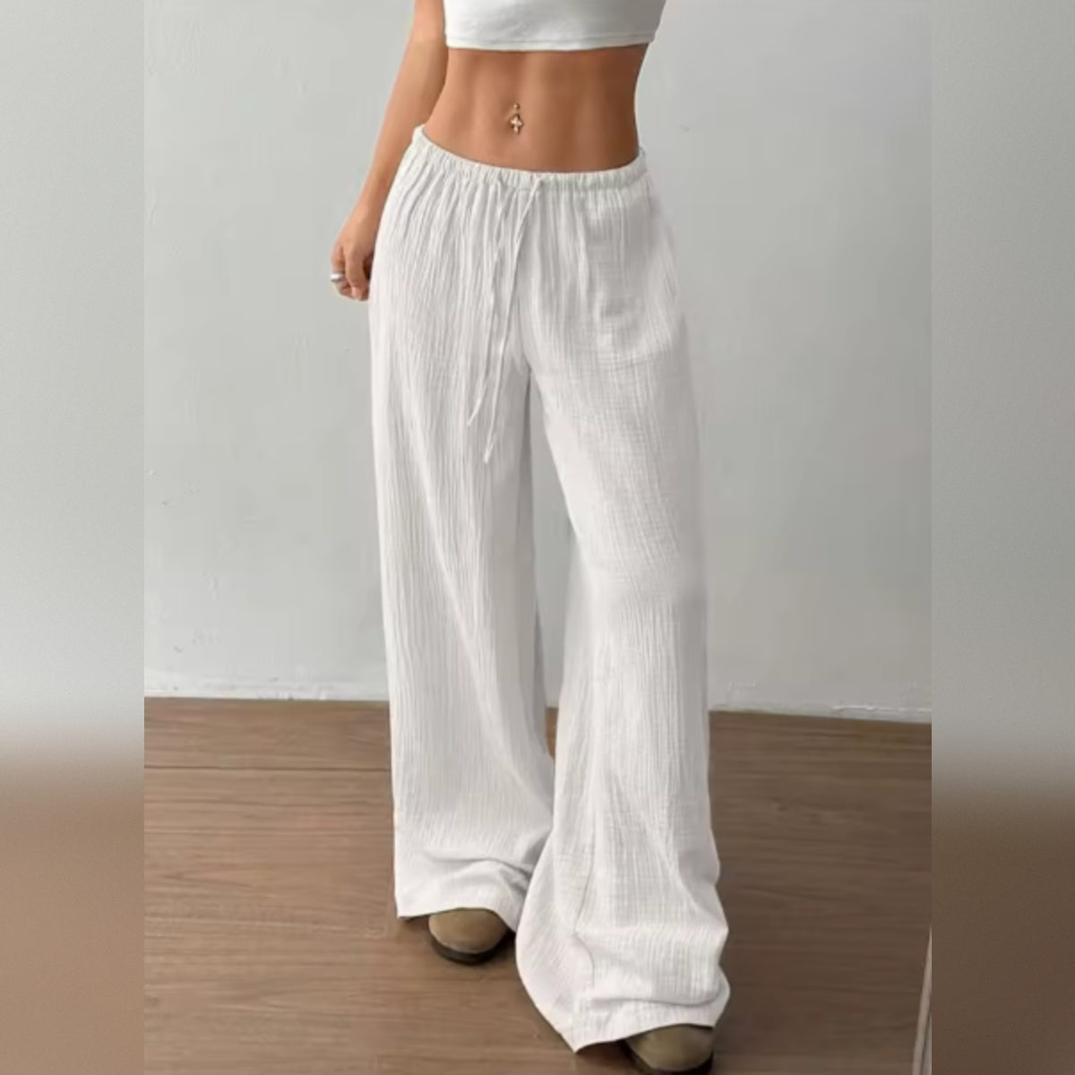 Nerea - Pantalón de cintura alta